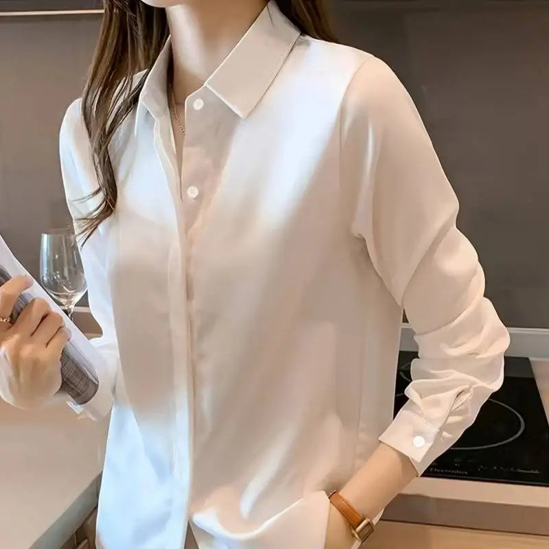New Solid-Color Long-Sleeve Shirt